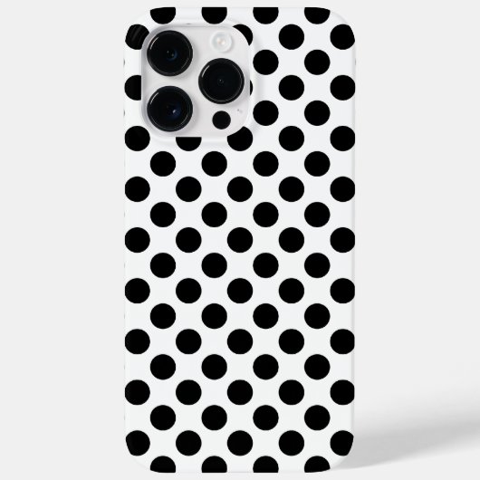 Black Polka Dots Case-Mate iPhone Hülle (Rückseite)
