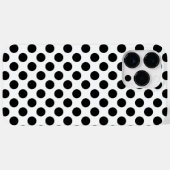 Black Polka Dots Case-Mate iPhone Hülle (Rückseite (Horizontal))