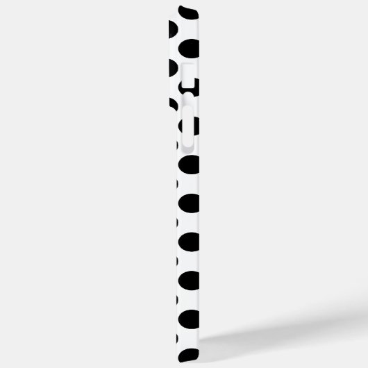 Black Polka Dots Case-Mate iPhone Hülle (Rückseite / Links)