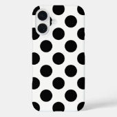 Black Polka Dots Case-Mate iPhone Hülle (Rückseite)