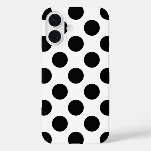 Black Polka Dots Case-Mate iPhone Hülle (Rückseite)