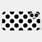 Black Polka Dots Case-Mate iPhone Hülle (Rückseite (Horizontal))