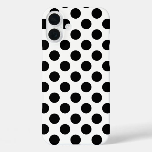 Black Polka Dots Case-Mate iPhone Hülle (Rückseite)
