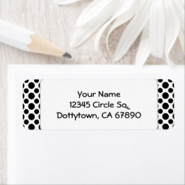 Black Polka Dots Custom Return Address Label