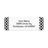Black Polka Dots Custom Return Address Label (Vorne)