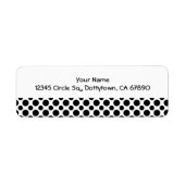 Black Polka Dots Custom Return Address Label (Vorne)