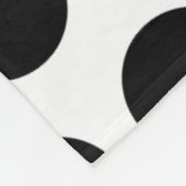 Black Polka Dots Fleecedecke (Ecke)