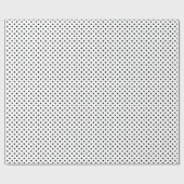 Black Polka Dots Geschenkpapier (Flach)