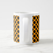 Black Polka Dots Große und Kleine Tasse (Rückseite)