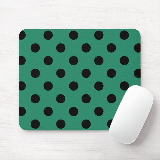 Black polka dots in den Green Mousepad (Mit Mouse)