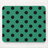Black polka dots in den Green Mousepad (Vorne)