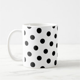 Black Polka Dots Kaffeetasse