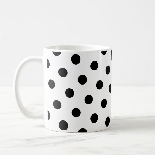Black Polka Dots Kaffeetasse (Links)