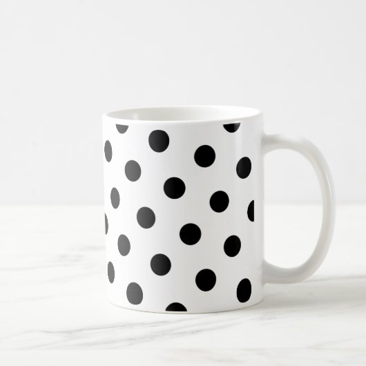Black Polka Dots Kaffeetasse (Rechts)
