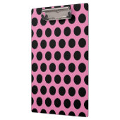 Black Polka Dots Klemmbrett (Links)