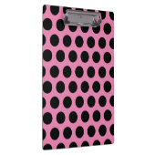 Black Polka Dots Klemmbrett (Rechts)