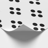 Black Polka Dots Large Geometric Muster White Wra Geschenkpapier (Ecke)
