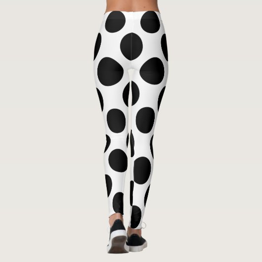 Black Polka Dots Leggings (Rückseite)
