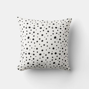 Black Polka Dots Minimal Abstrakt Moderne Kissen