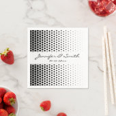Black Polka Dots Modern White Serviette (Beispiel)