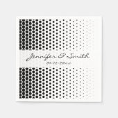 Black Polka Dots Modern White Serviette (Vorderseite)