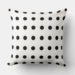 Black Polka Dots Muster Kissen