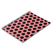 Black Polka Dots Notizblock (Linke Seite)