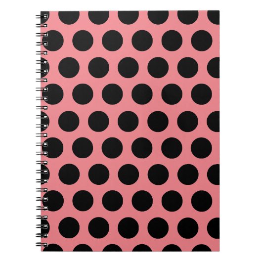 Black Polka Dots Notizblock (Vorderseite)