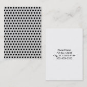 Black Polka Dots on Light Gray Visitenkarte (Vorne/Hinten)