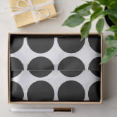 Black Polka Dots on White Tissue Paper Seidenpapier (Geschenk)
