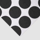 Black Polka Dots on White Tissue Paper Seidenpapier (Detail)