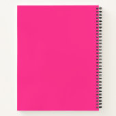 Black Polka Dots Pink Notizblock (Rückseite)