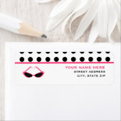 Black Polka Dots & Pink Retro Sonnenbrille (Insitu)