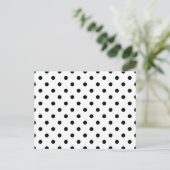 Black Polka Dots Postkarte (Stehend Vorderseite)
