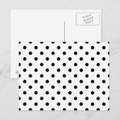 Black Polka Dots Postkarte (Vorne/Hinten)