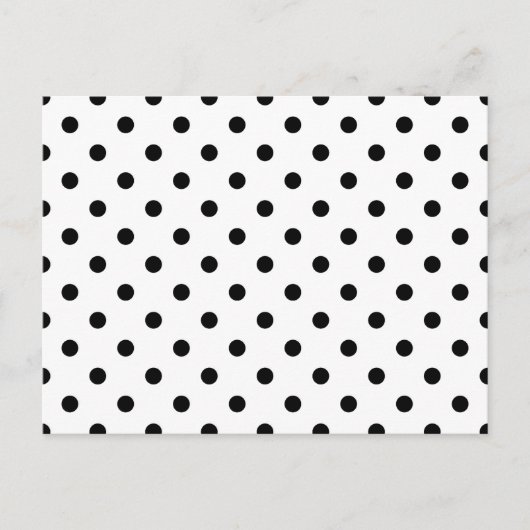 Black Polka Dots Postkarte (Vorderseite)