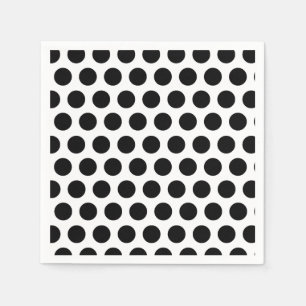 Black Polka Dots Serviette