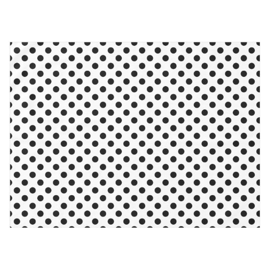 Black Polka Dots Tischdecke (Vorderseite (Horizontal))