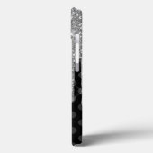 Black Polka Dots und Silver Glitzer Case-Mate iPhone Hülle (Rückseite / Links)