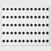 Black Polka Dots White Custom Color Celebrations Geschenkpapier (Flach)