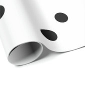 Black Polka Dots White Custom Color Holiday 2023 Geschenkpapier (Rolleneckpunkt)