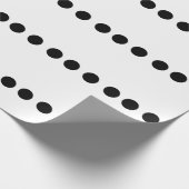 Black Polka Dots White Custom Color Trendy Holiday Geschenkpapier (Ecke)