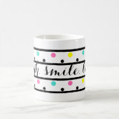 Black Polka Dots Zitat Kaffeetasse (Mittel)