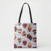 Black Polka Dotted Mama Tattoo Tasche (Vorderseite)