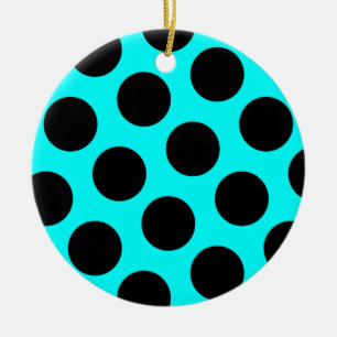 Black Polka Dotted Ornament
