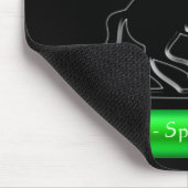 Black Polo Pony and Rider, grüner Farbstreifen Mousepad (Ecke)