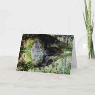 "Black Pond" Adirondack Lake and Rock Landschaft Karte