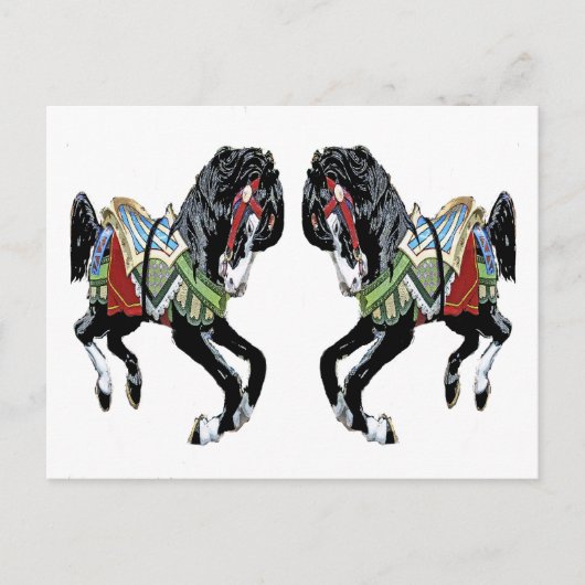 Black Ponies Postkarte (Vorderseite)