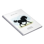 Black Pony or Horse Personalized Owner's Journal Notizblock (Rechte Seite)