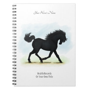 Black Pony or Horse Personalized Owner's Journal Notizblock